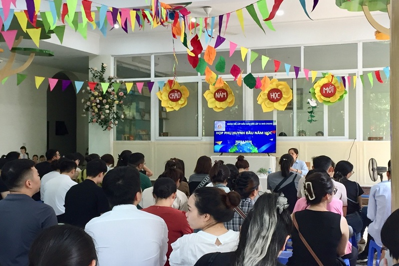 NHÓM TRẺ, LỚP MẪU GIÁO ĐỘC LẬP 31 NHÀ CHUNG TỔ CHỨC HỘI NGHỊ CHA MẸ HỌC SINH ĐẦU NĂM HỌC 2025 - 2026